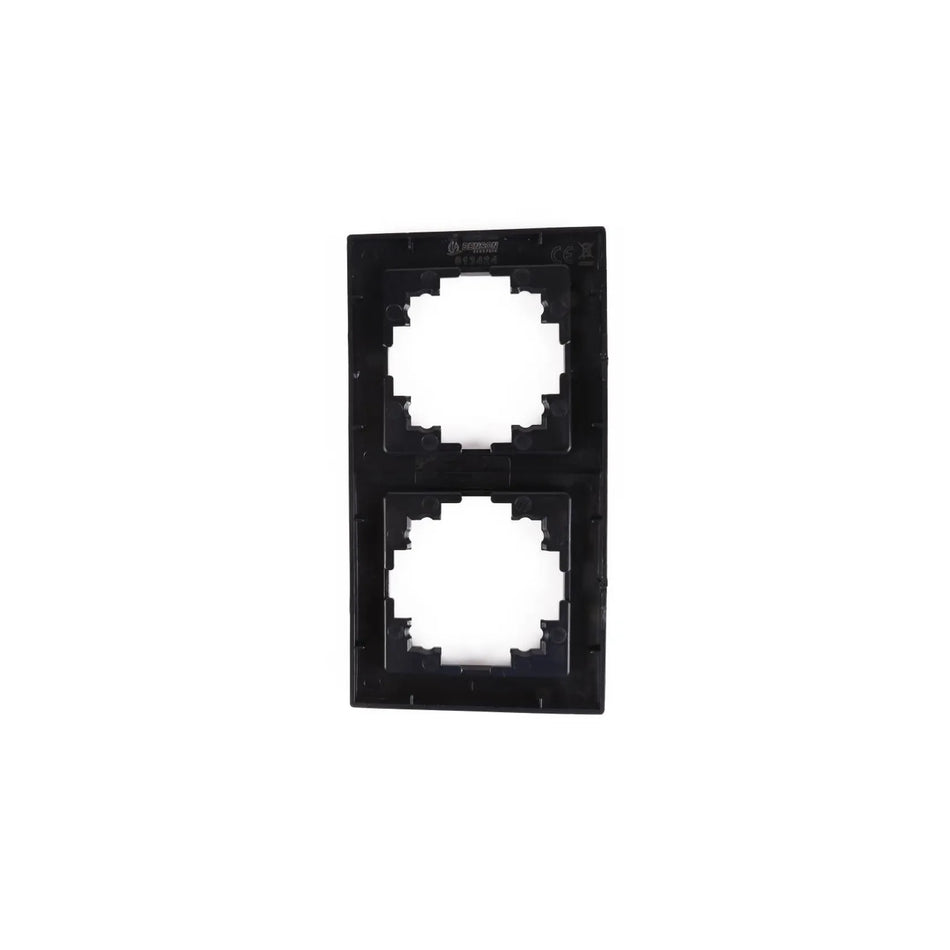 Benson Electric Afdekraam 2-voudig zwart