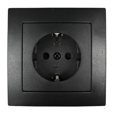 Benson Electric Stopcontact RA inbouw zwart