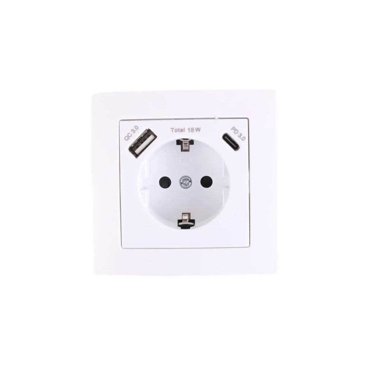 Benson Electric Stopcontact RA inbouw met USB-A/C wit