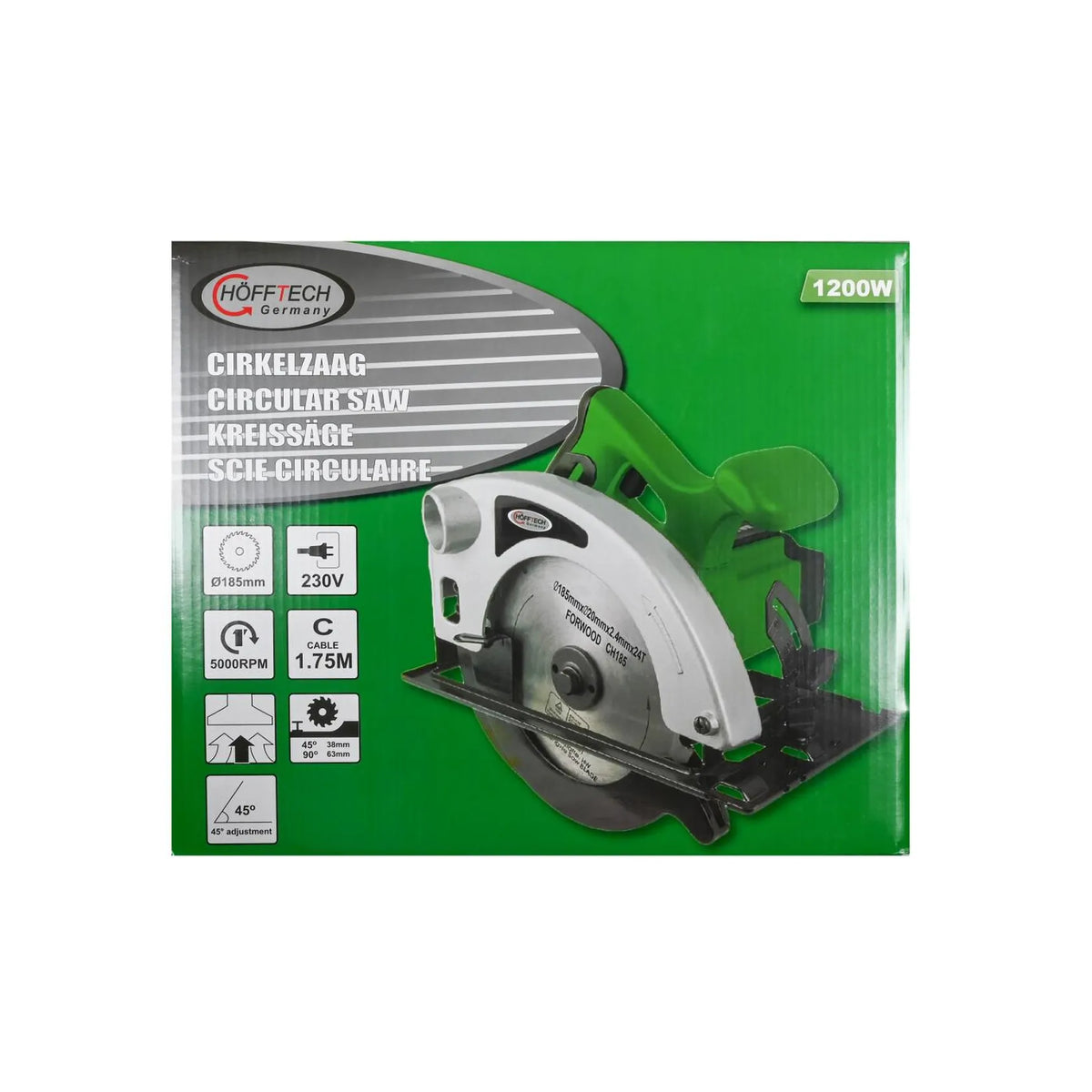 Benson Tools Cirkelzaag 1200W ø185 mm
