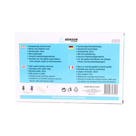 Benson Clean Wisser 25 cm RVS