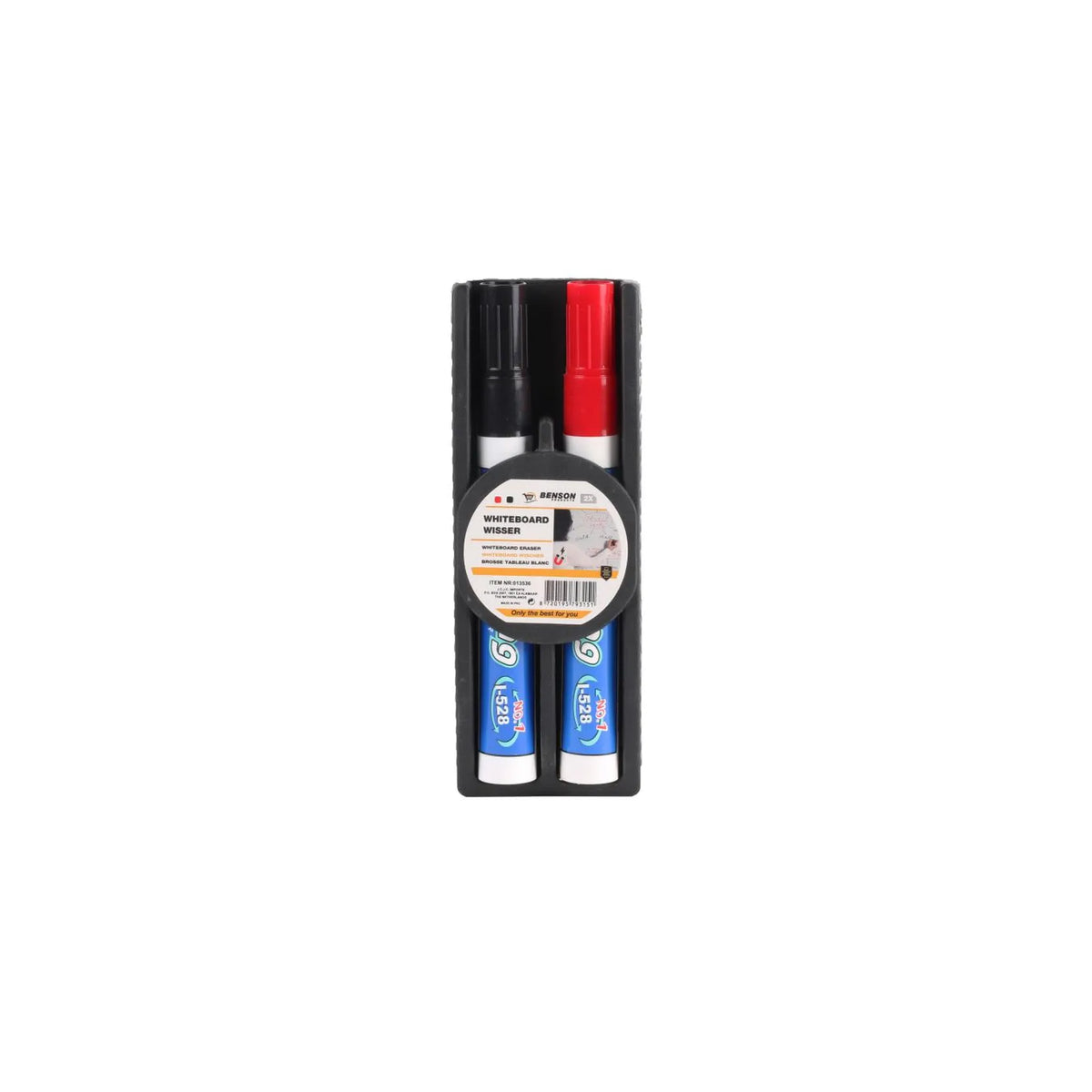 Benson Whiteboard wisser magnetisch + 2 markers