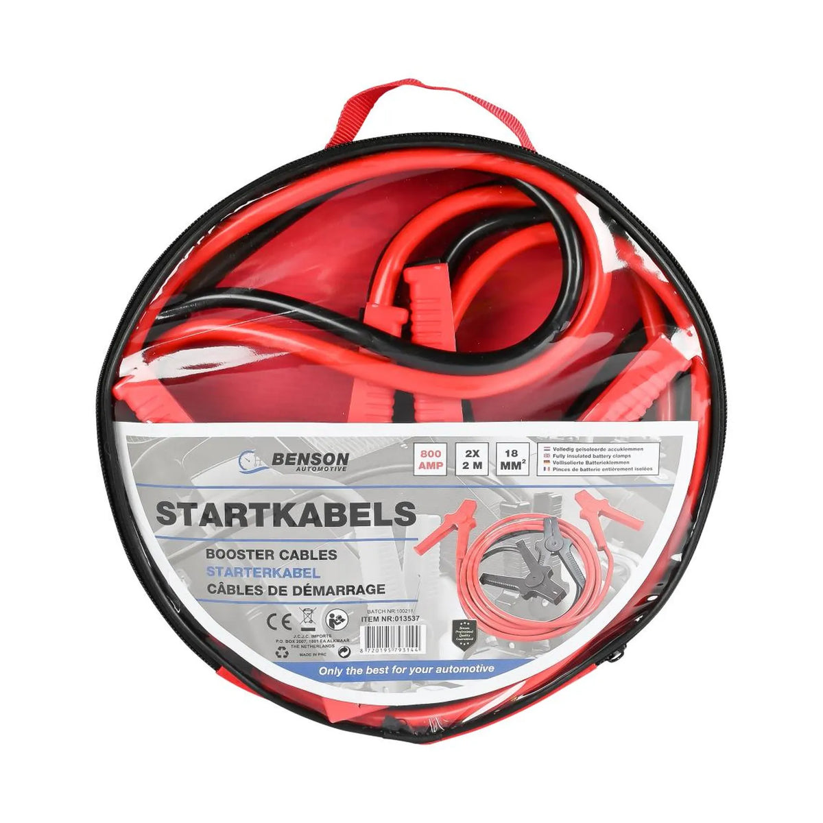 Benson Automotive Startkabel 800A + tas 2.4 mtr kabel