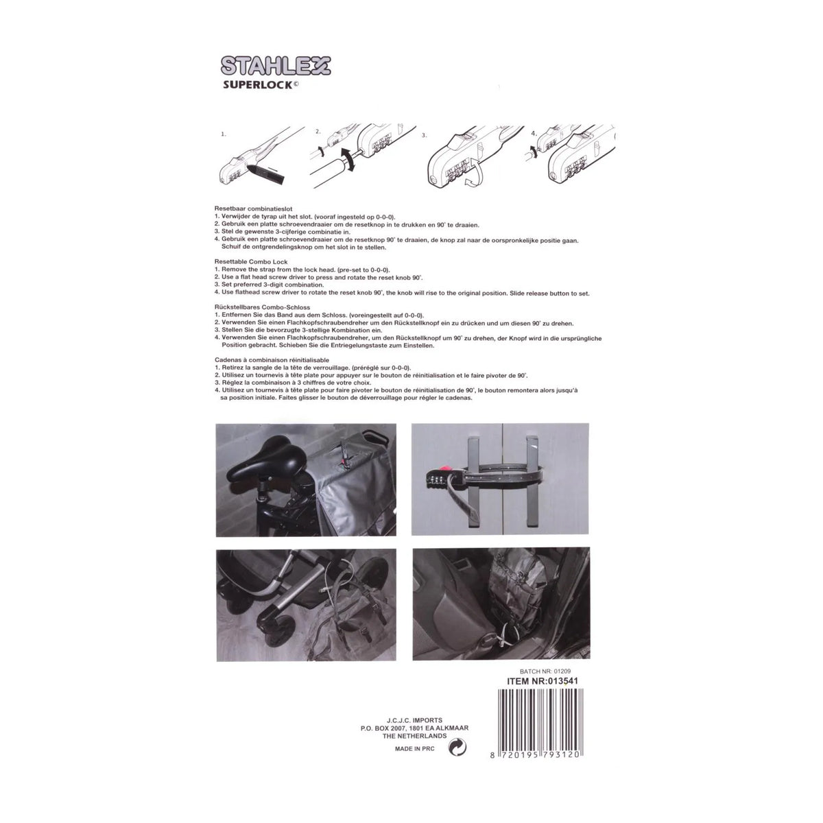 Stahlex Kabel cijferslot tie rib Rocksolid 12 x 560 mm