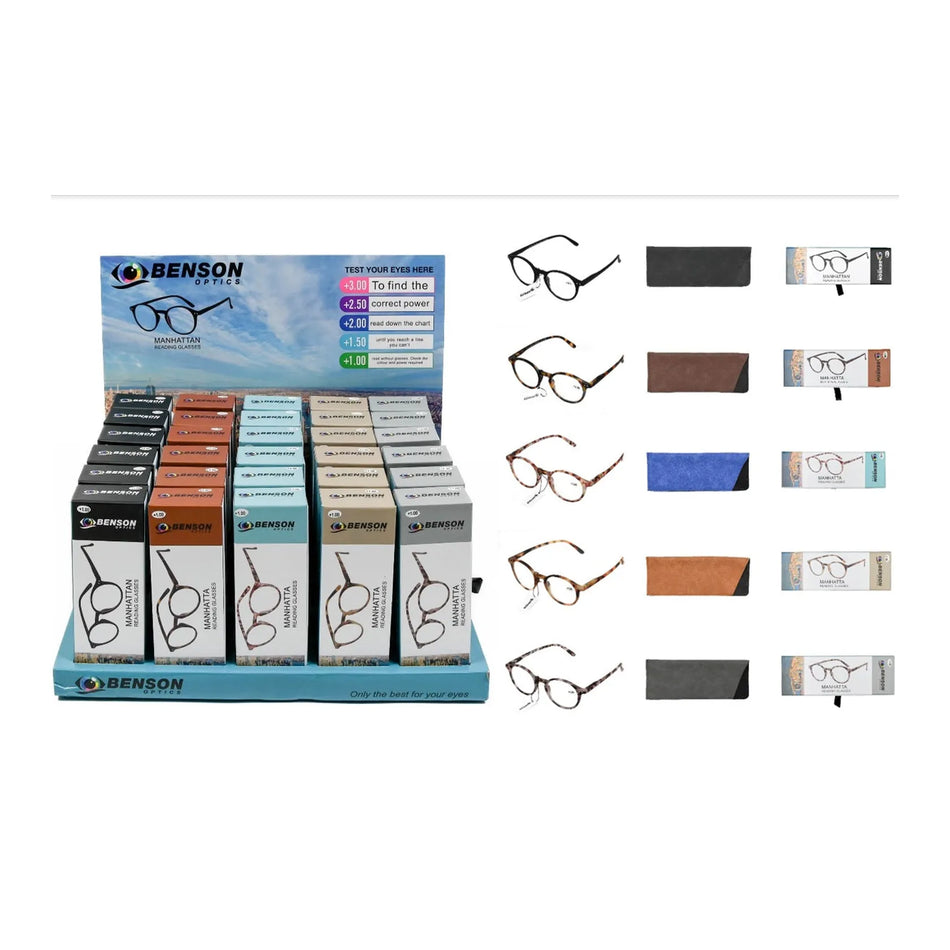 Benson Optics Leesbril manhattan mix display