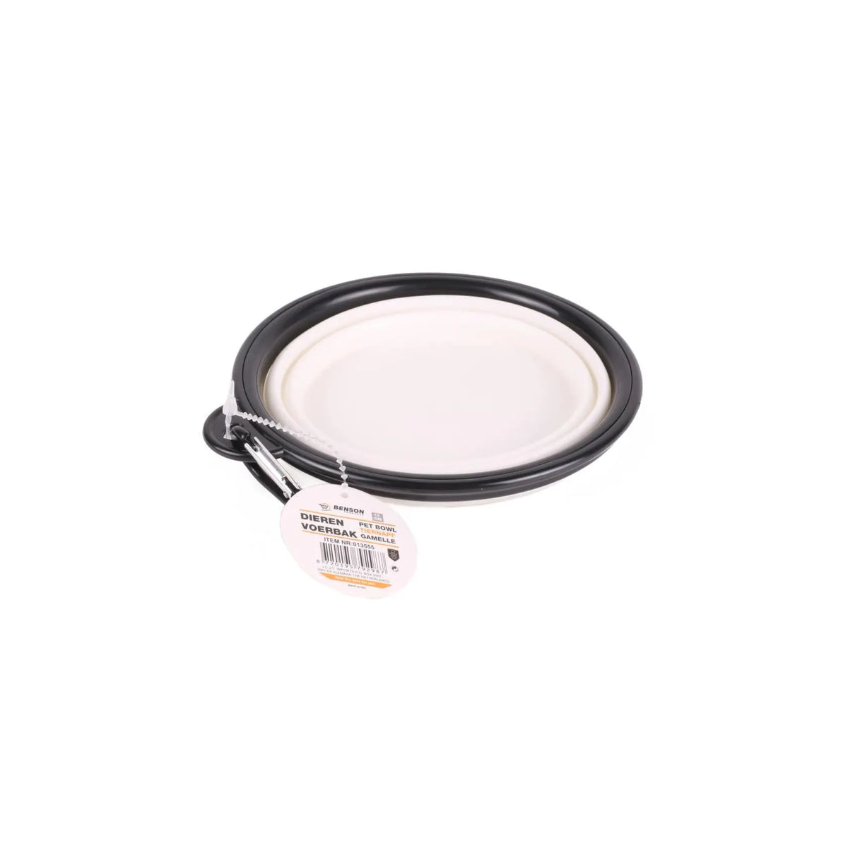 Benson Pet Dierenvoerbak opvouwbaar 13 cm wit