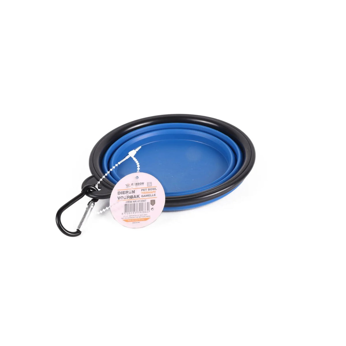 Benson Pet Dierenvoerbak opvouwbaar 13 cm blauw