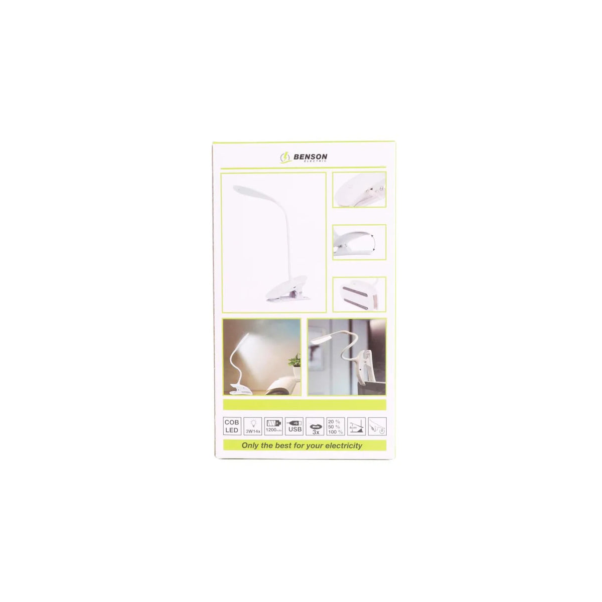 Benson Electric LED klemlamp flexibel dimbaar