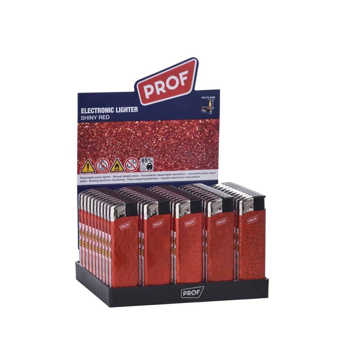 Prof Aansteker shiny red