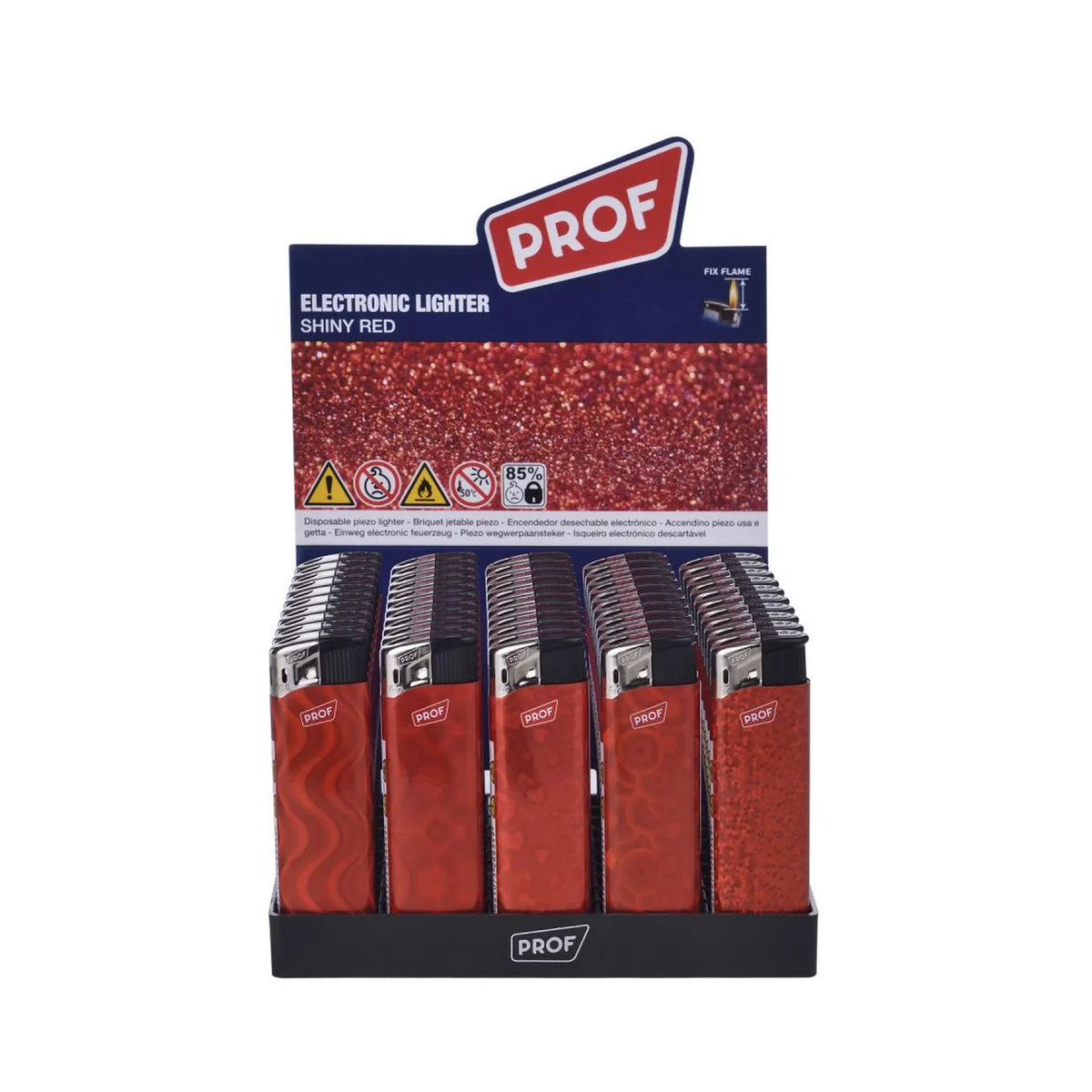 Prof Aansteker shiny red