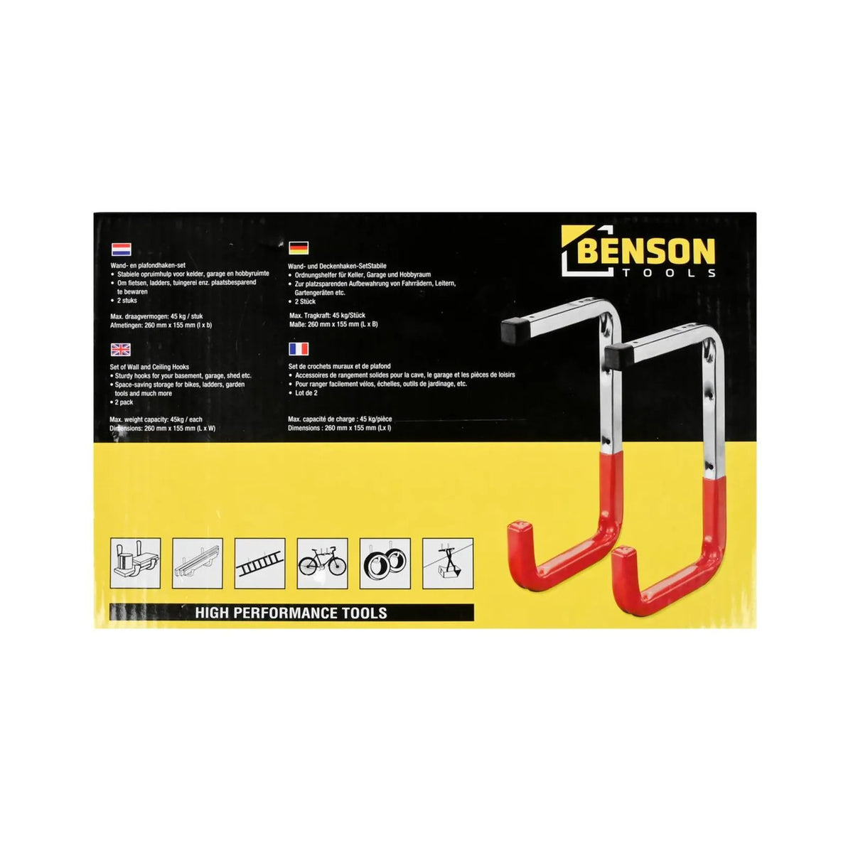 Benson Tools Ophanghaken 26 x 15 cm 2 dlg