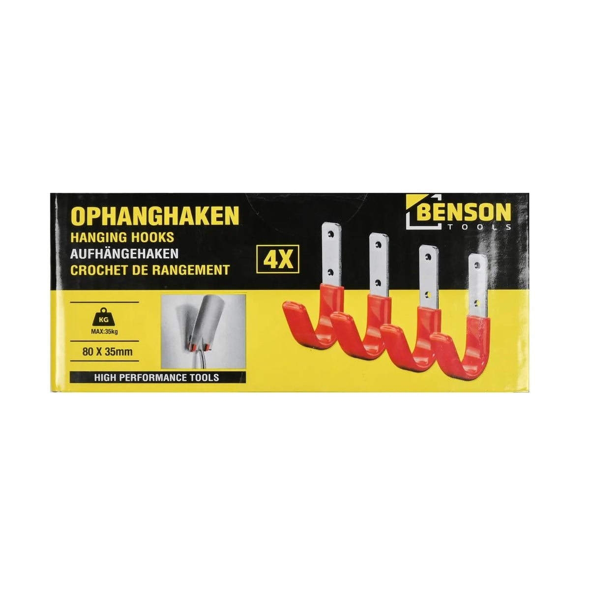 Benson Tools Ophanghaken 8 x 3.5 cm 4 dlg