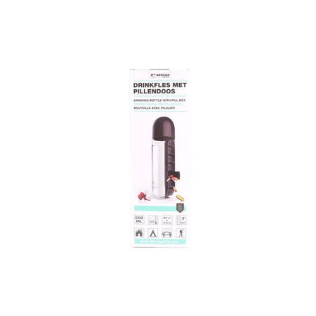 Benson Care Drinkfles + pillendoos 600 ml mix