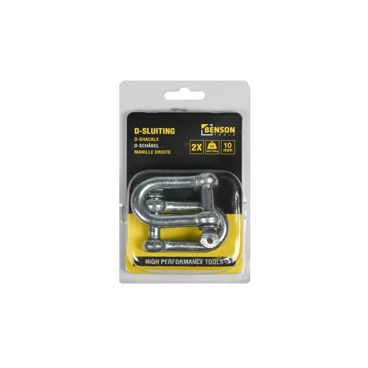 Benson Tools D-sluiting 10 mm 2 dlg