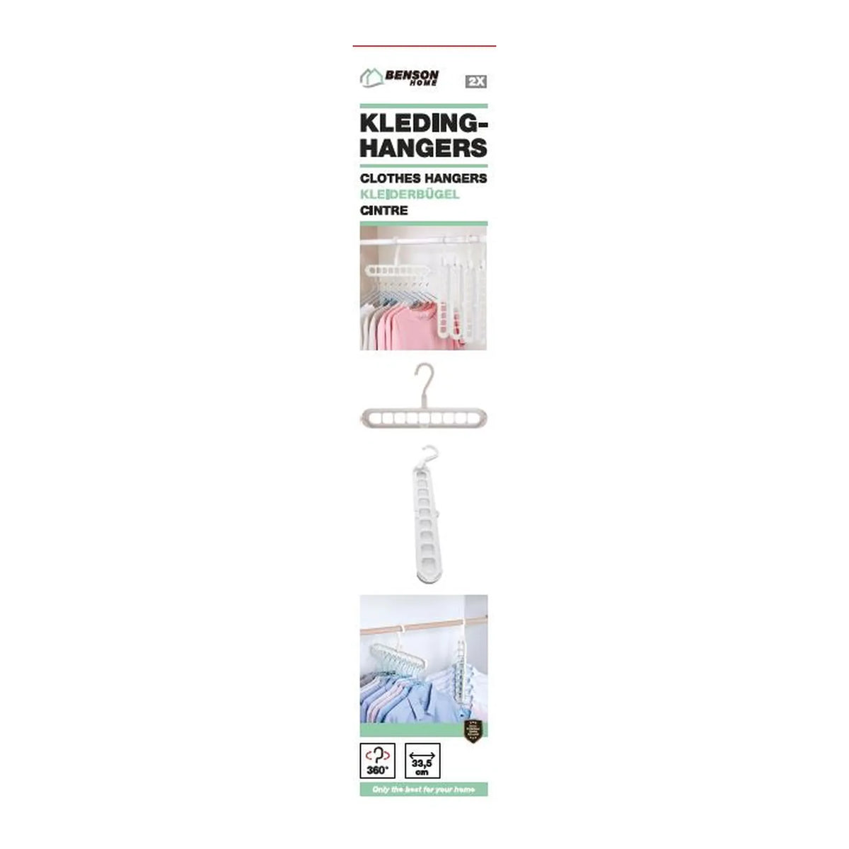 Benson Kledinghangers 9-in-1 wit