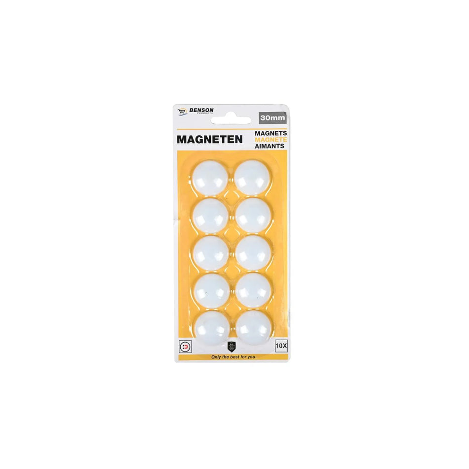 Benson Magneet 30 mm 10 dlg wit