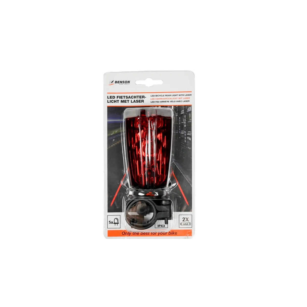Benson Bike Parts Fietsachterlicht laser + LED
