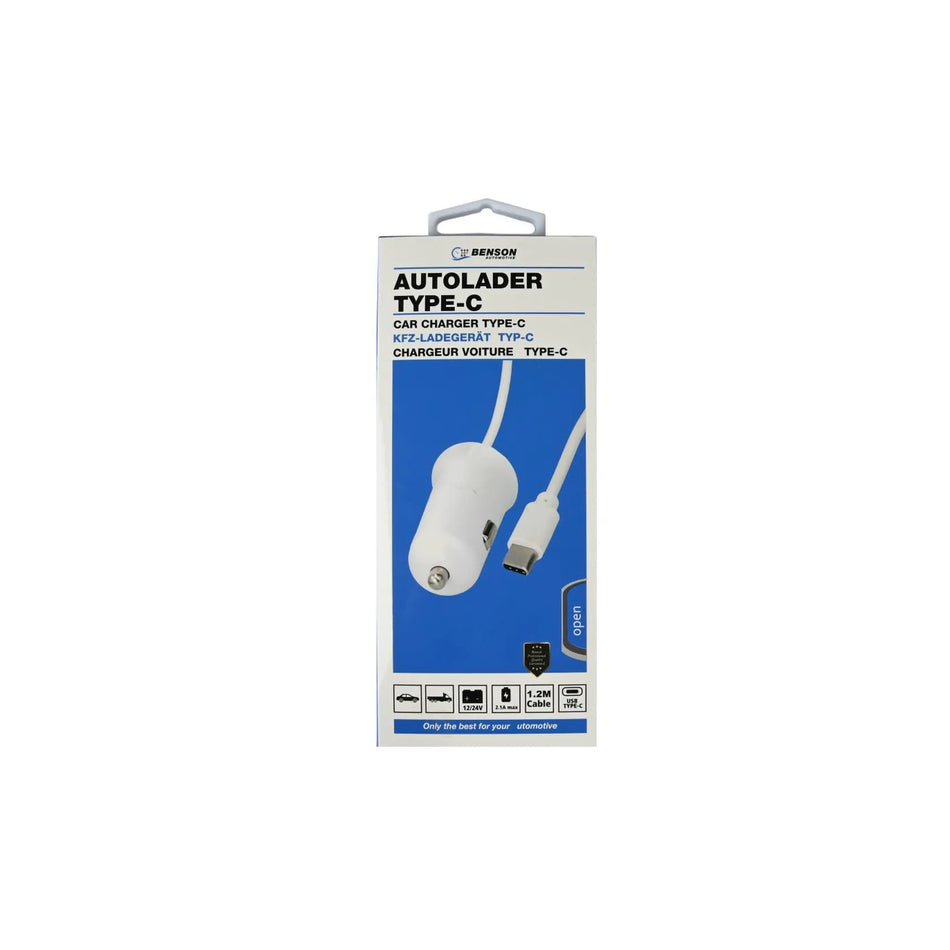 Benson Automotive Autolader type-c kabel 1.2 m 12-24 V
