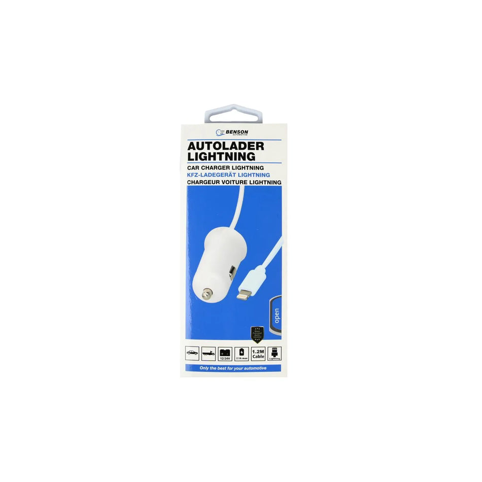 Benson Automotive Autolader lightning kabel 1.2 m 12-24 V