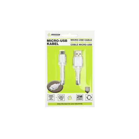 Benson Electric USB micro USB kabel 2 mtr