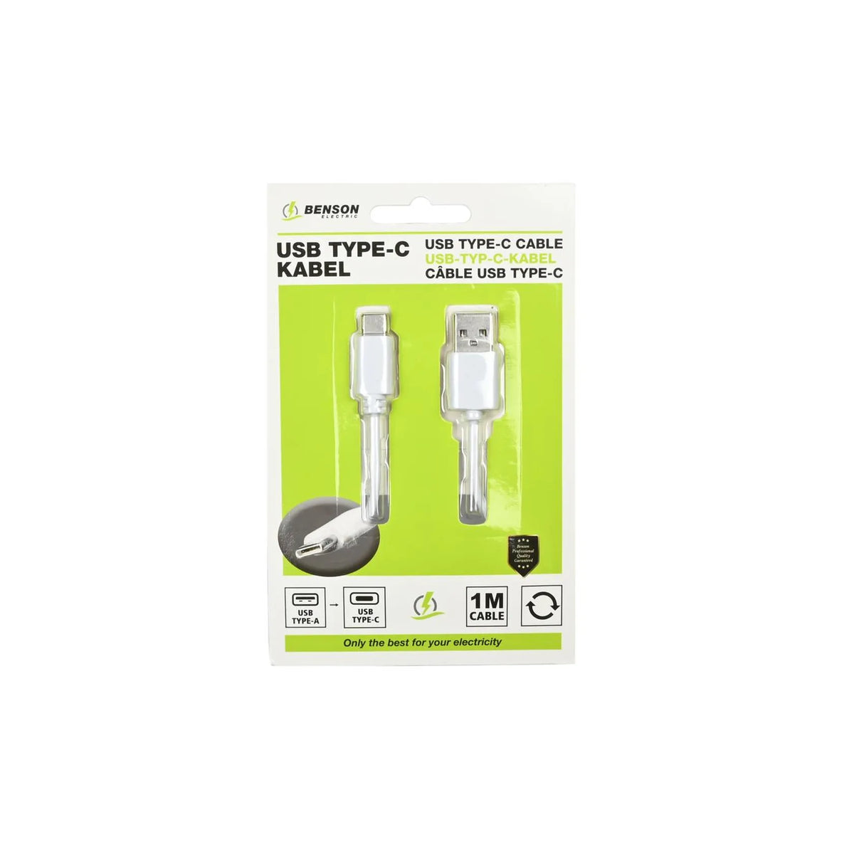 Benson Electric USB type-C kabel 1 mtr