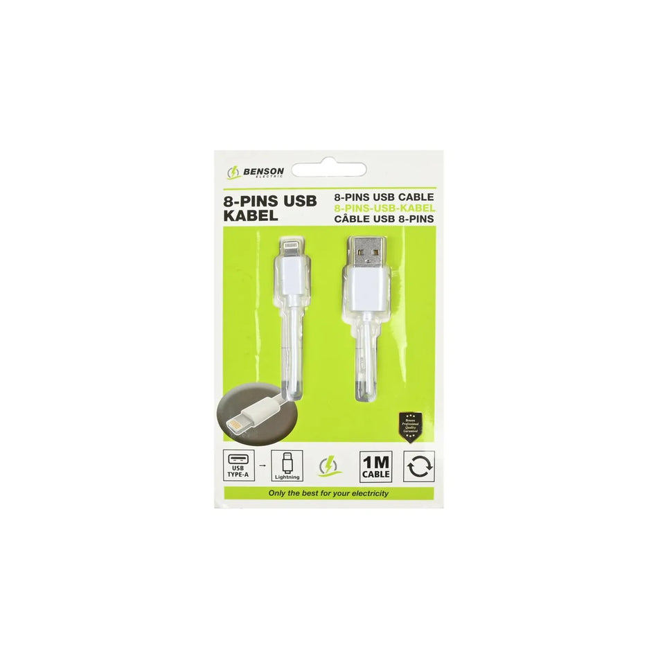 Benson Electric USB lightning kabel 1 mtr