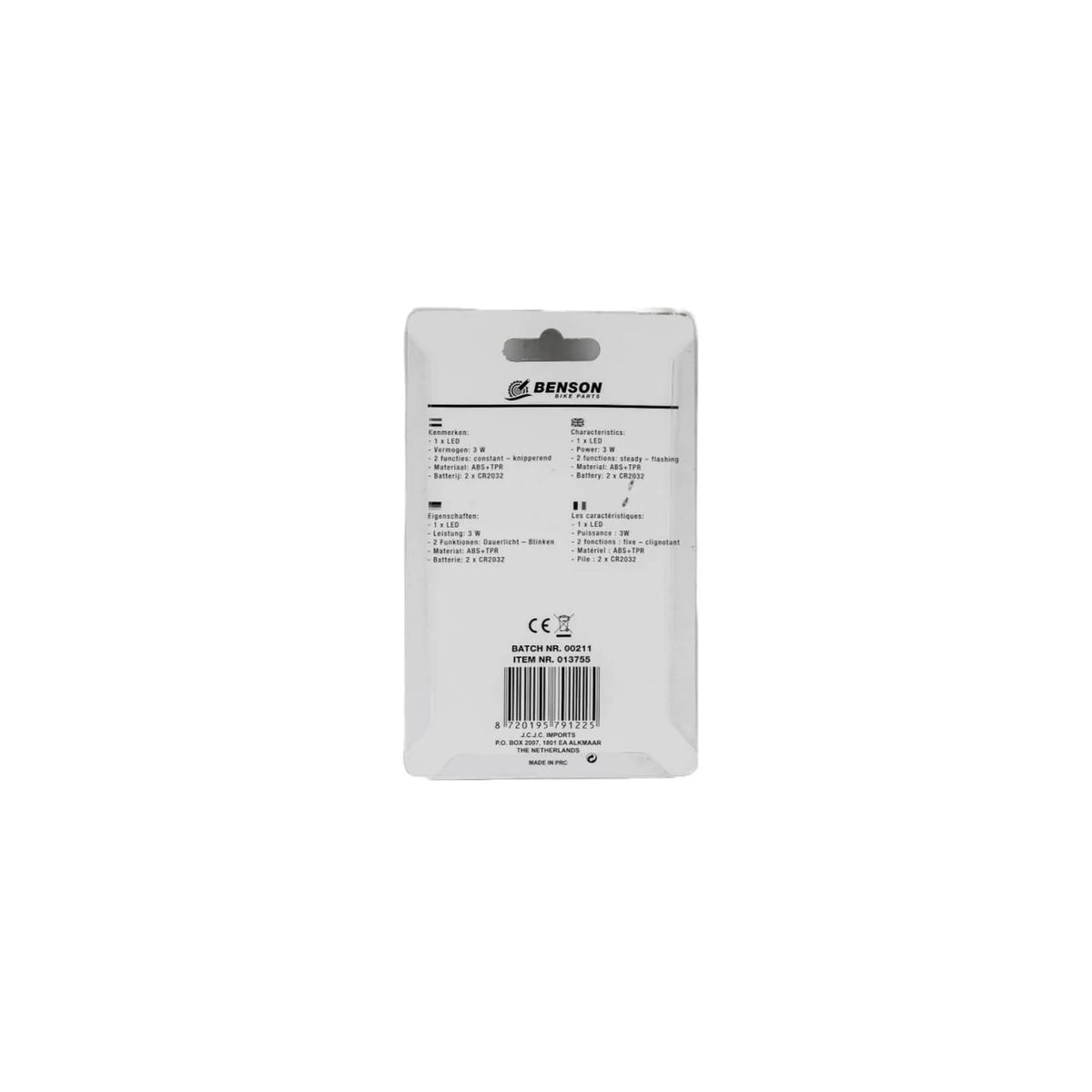 Benson Bike Parts Fietskoplamp LED 3W