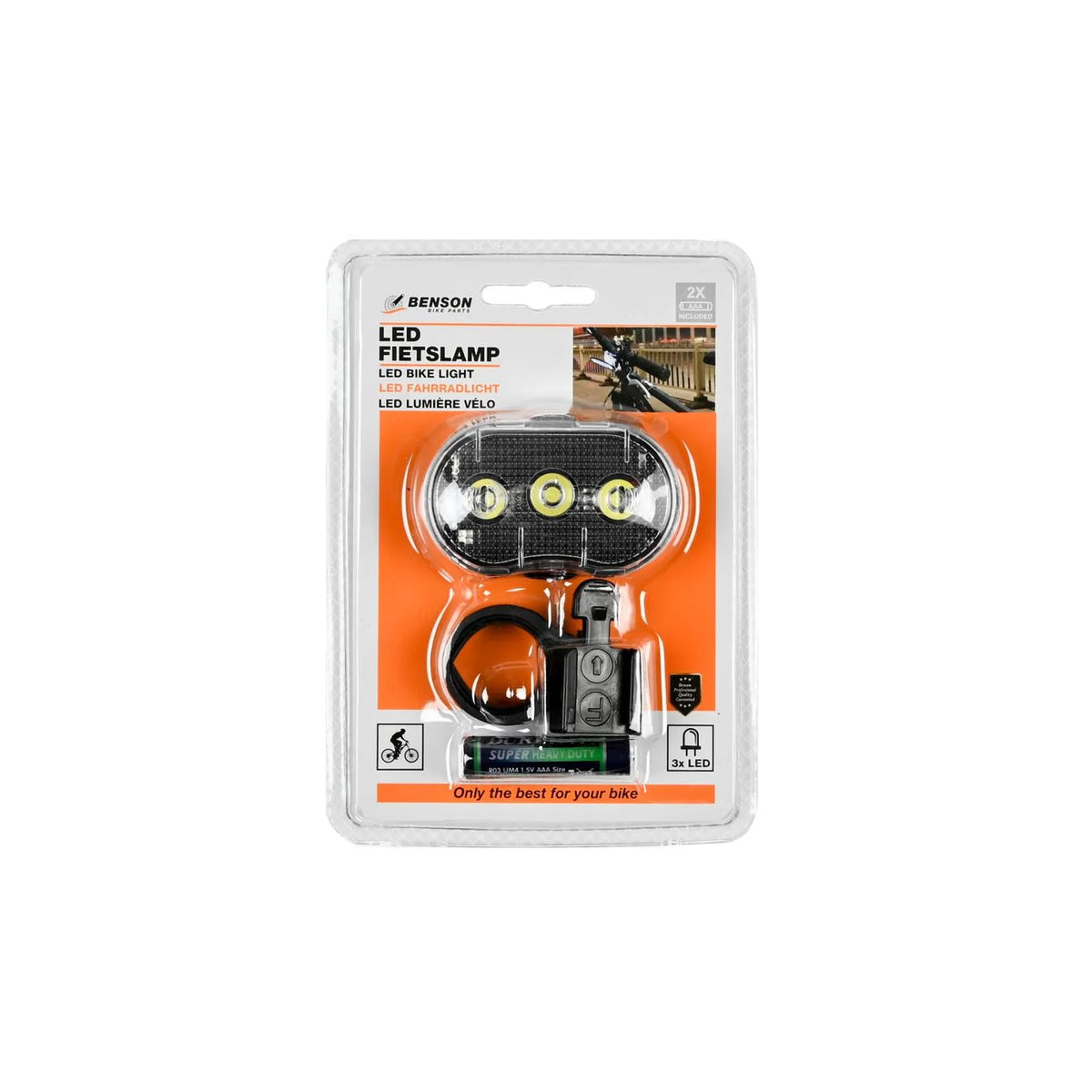 Benson Bike Parts Fietslamp LED wit