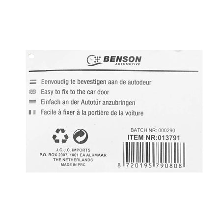 Benson Automotive Blik + flessenhouder auto