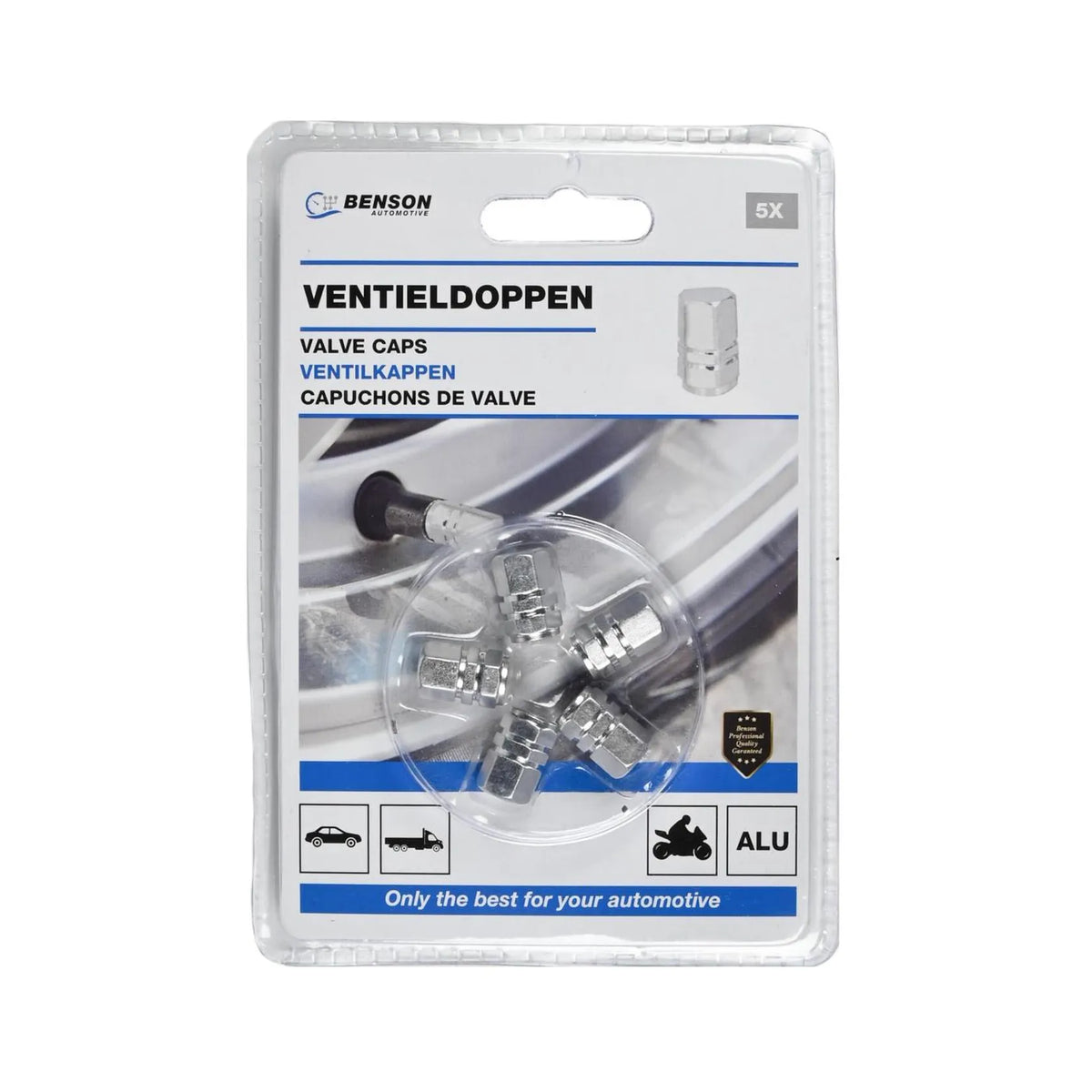 Benson Automotive Ventieldoppen 5 dlg aluminium