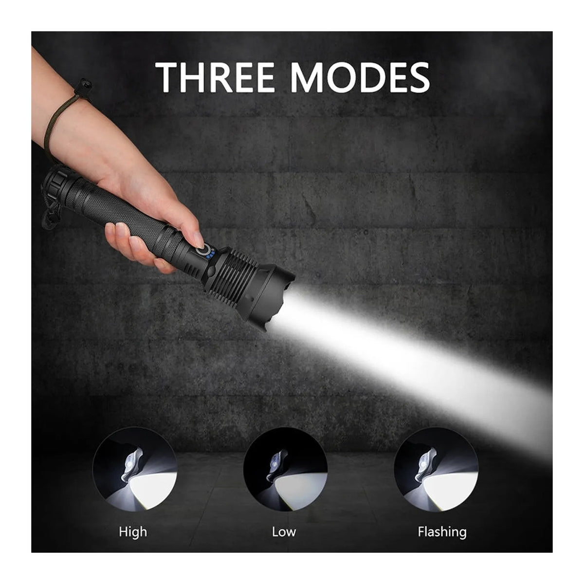 Höfftech Zaklamp tactical 10W alu 800 lm oplaadbaar