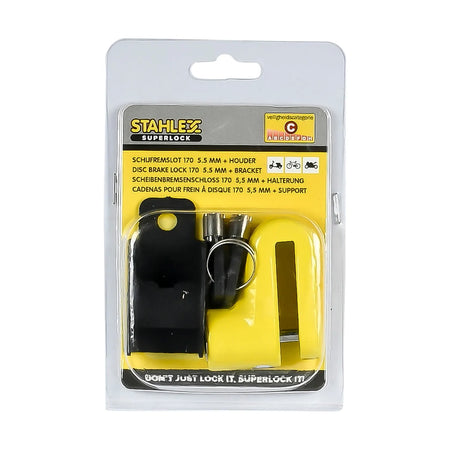 Stahlex Schijfremslot 170 5.5 mm + houder