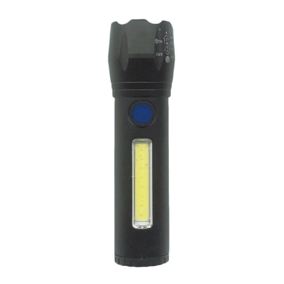 Höfftech Zaklamp tactical LED + COB oplaadbaar 116 mm