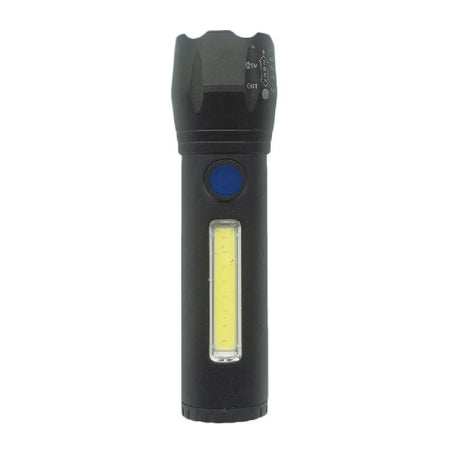 Höfftech Zaklamp tactical LED + COB oplaadbaar 116 mm