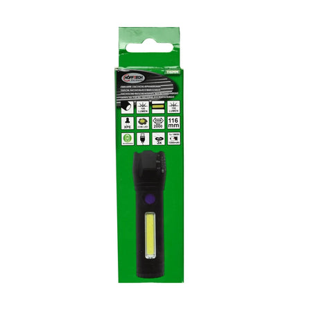 Höfftech Zaklamp tactical LED + COB oplaadbaar 116 mm