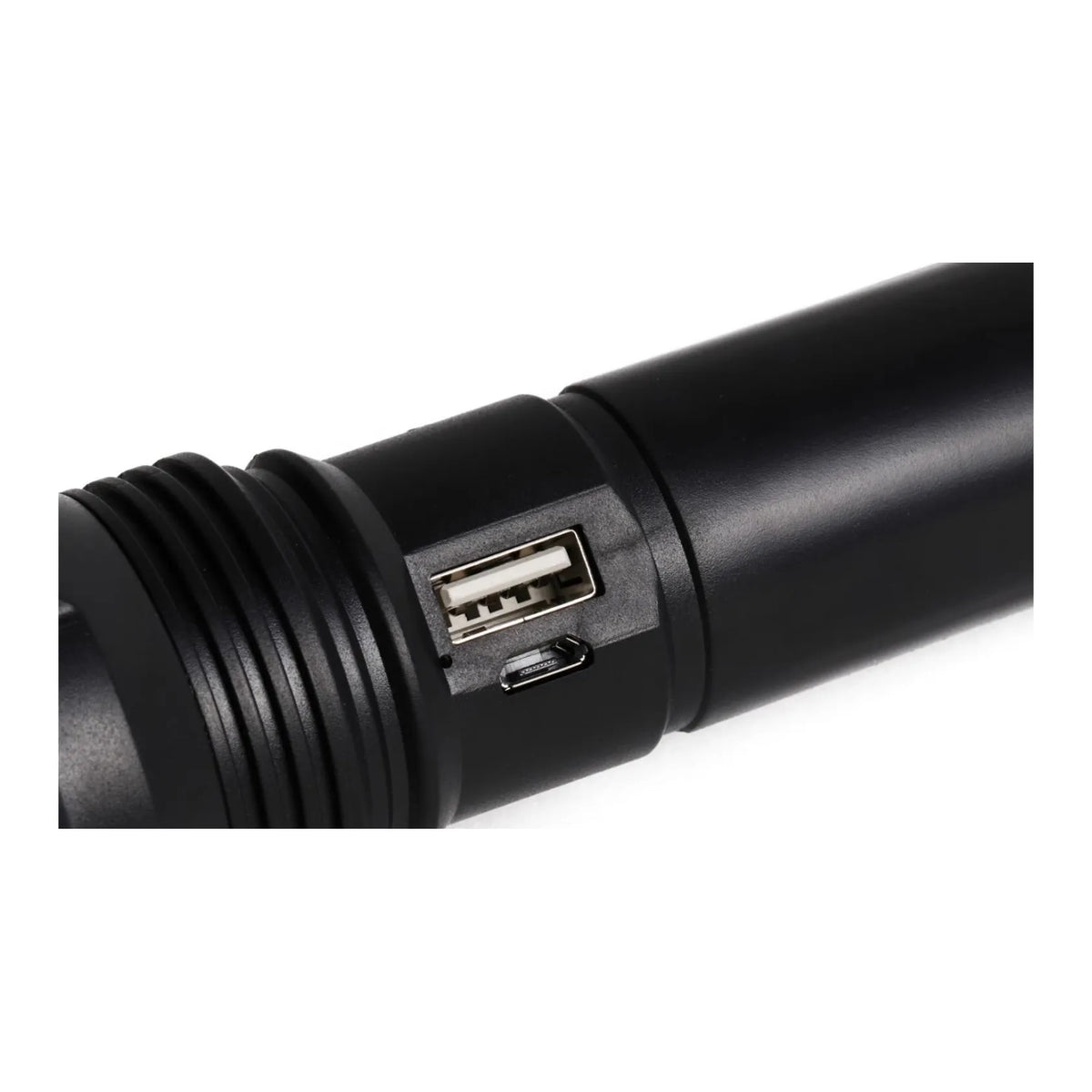 Höfftech Zaklamp 1W LED + 3W COB oplaadbaar zwart