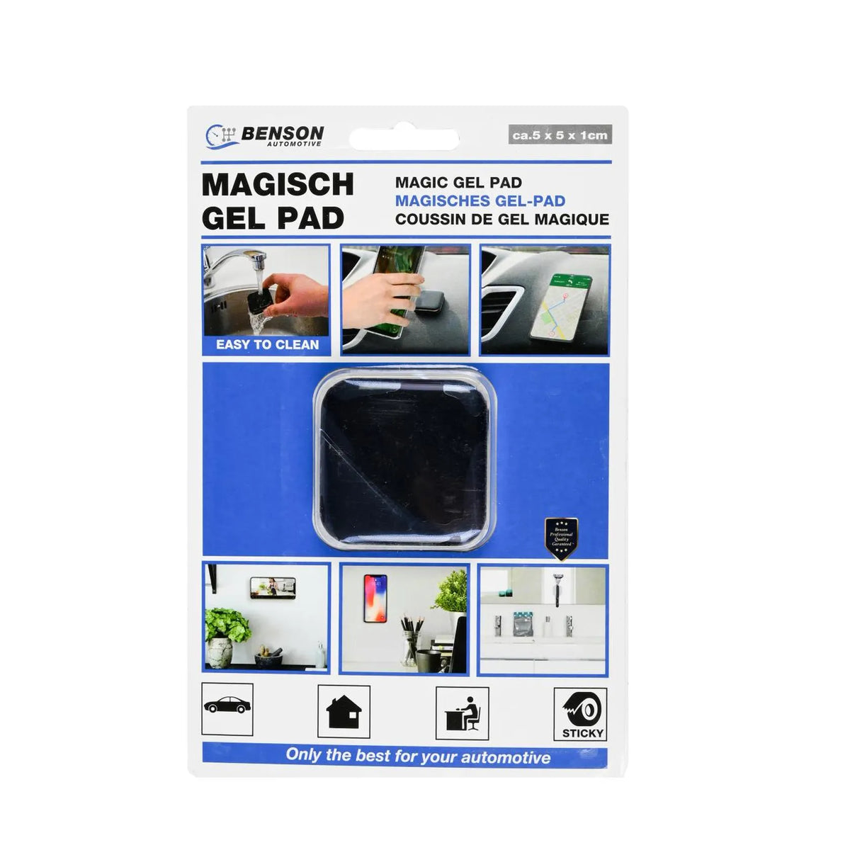 Benson Automotive Multifunctionele gel pad sticker zwart mix
