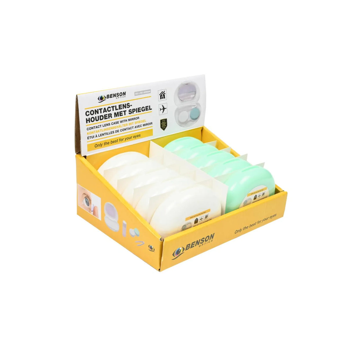 Benson Optics Contactlenshouder met spiegel reis