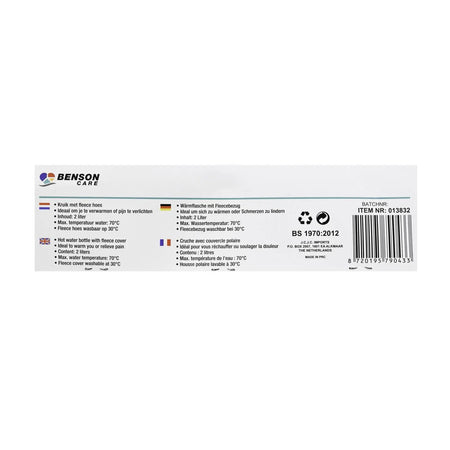 Benson Care Kruik met fleece hoes 2 ltr