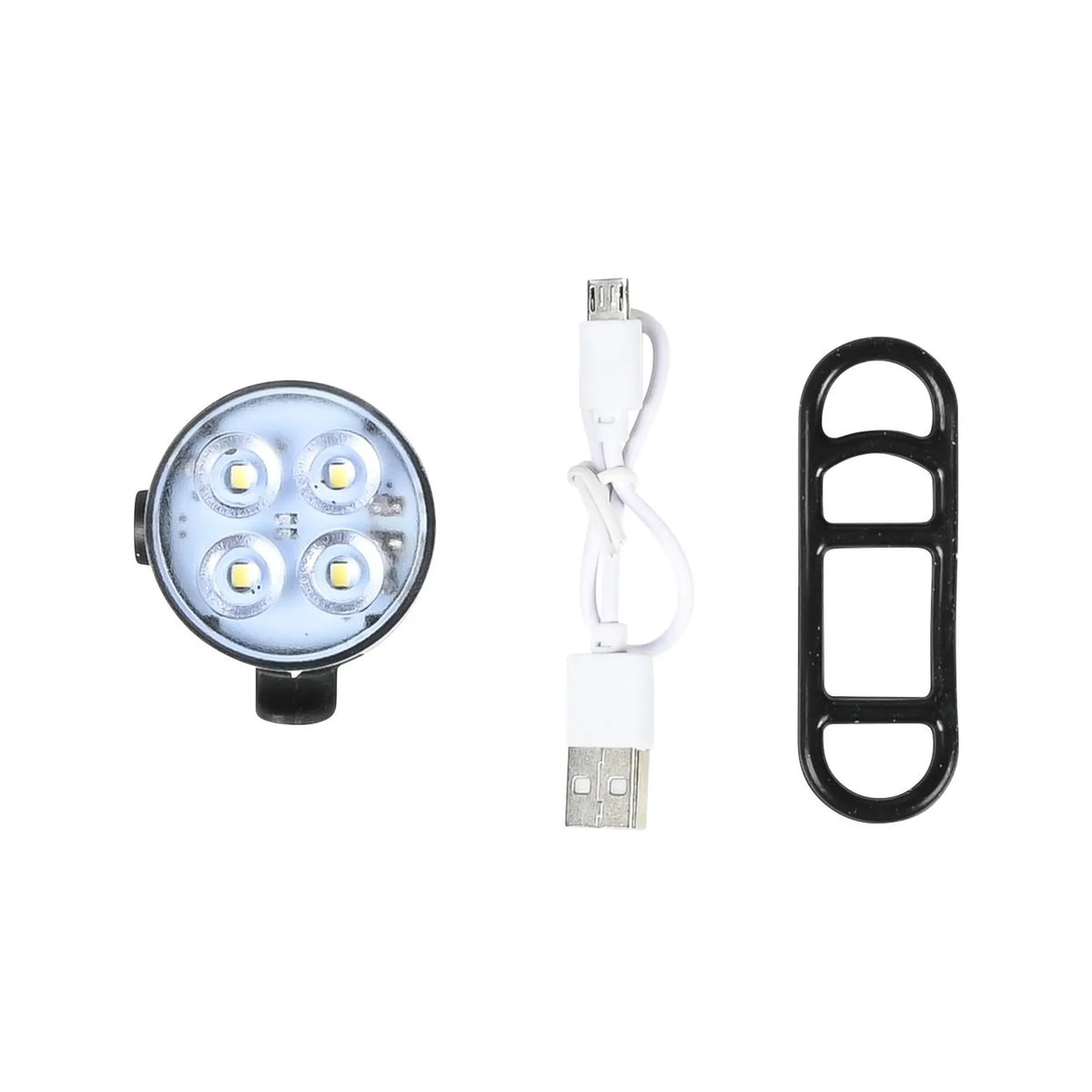 Benson Bike Parts Fietslamp USB oplaadbaar wit inclusief clip