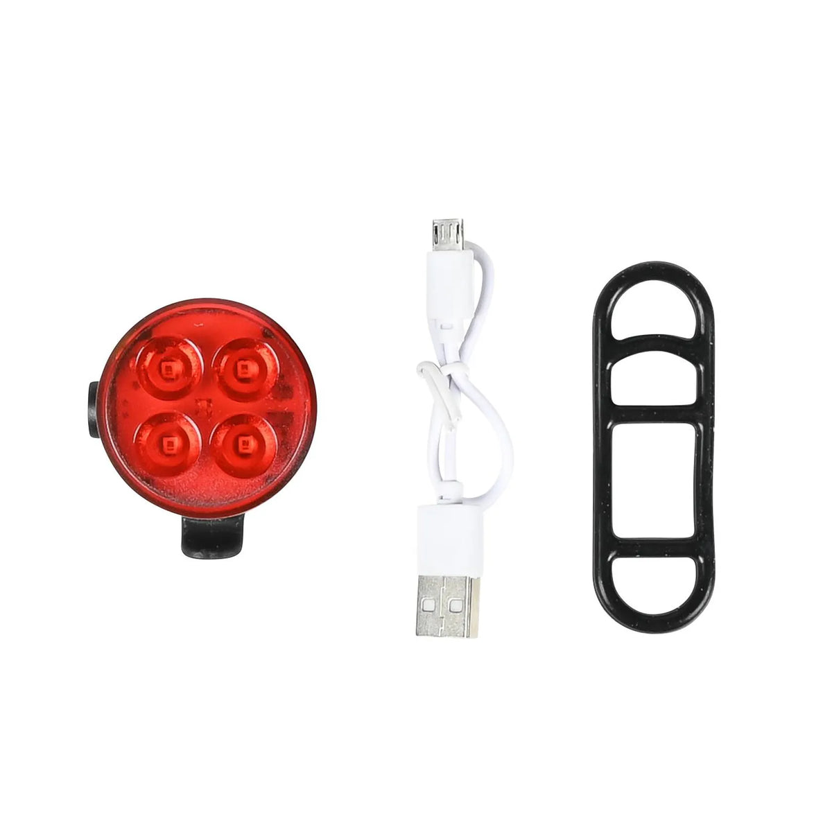 Benson Bike Parts Fietslamp USB oplaadbaar rood inclusief clip