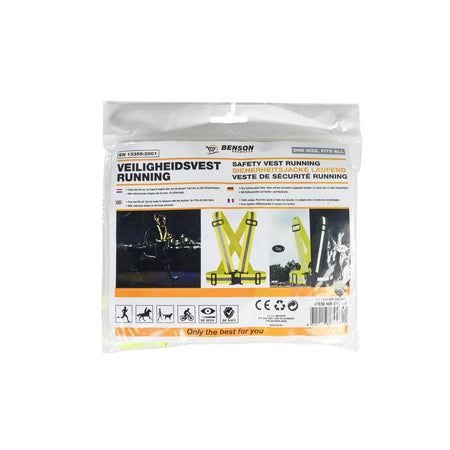 Benson Products Veiligheidsvest hardloop geel