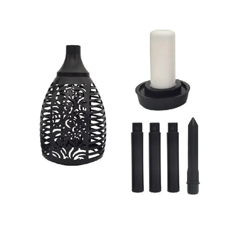 Benson Garden Tuinlamp solar fakkel 74 cm flame effect 2 dlg