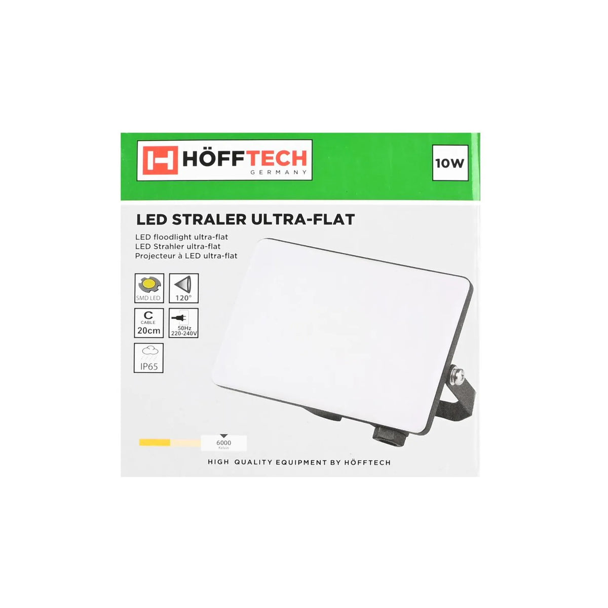 Höfftech LED straler ultraflat 10W IP65