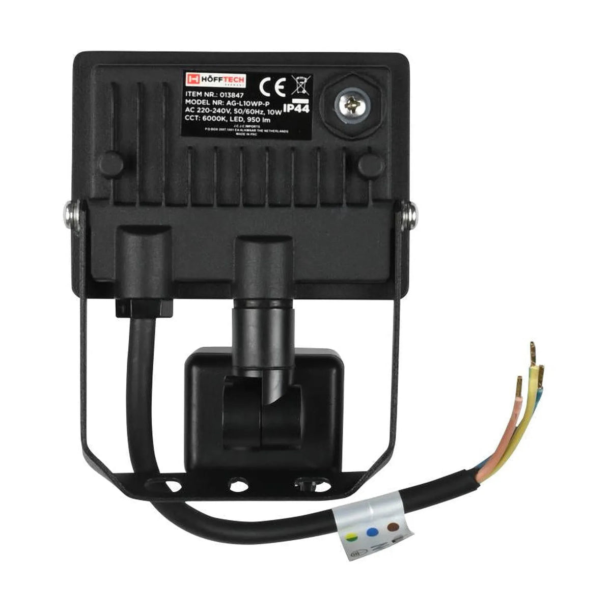 Höfftech LED straler ultra flat 10W IP44 + sensor