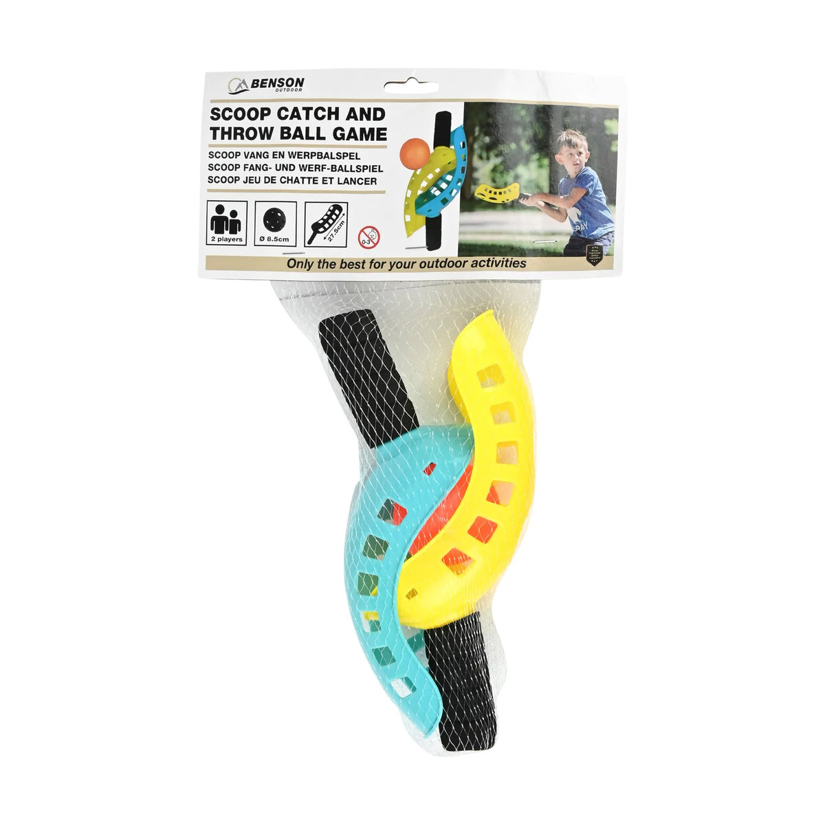 Benson Outdoor Scoop vang en werpbalspel 3 dlg