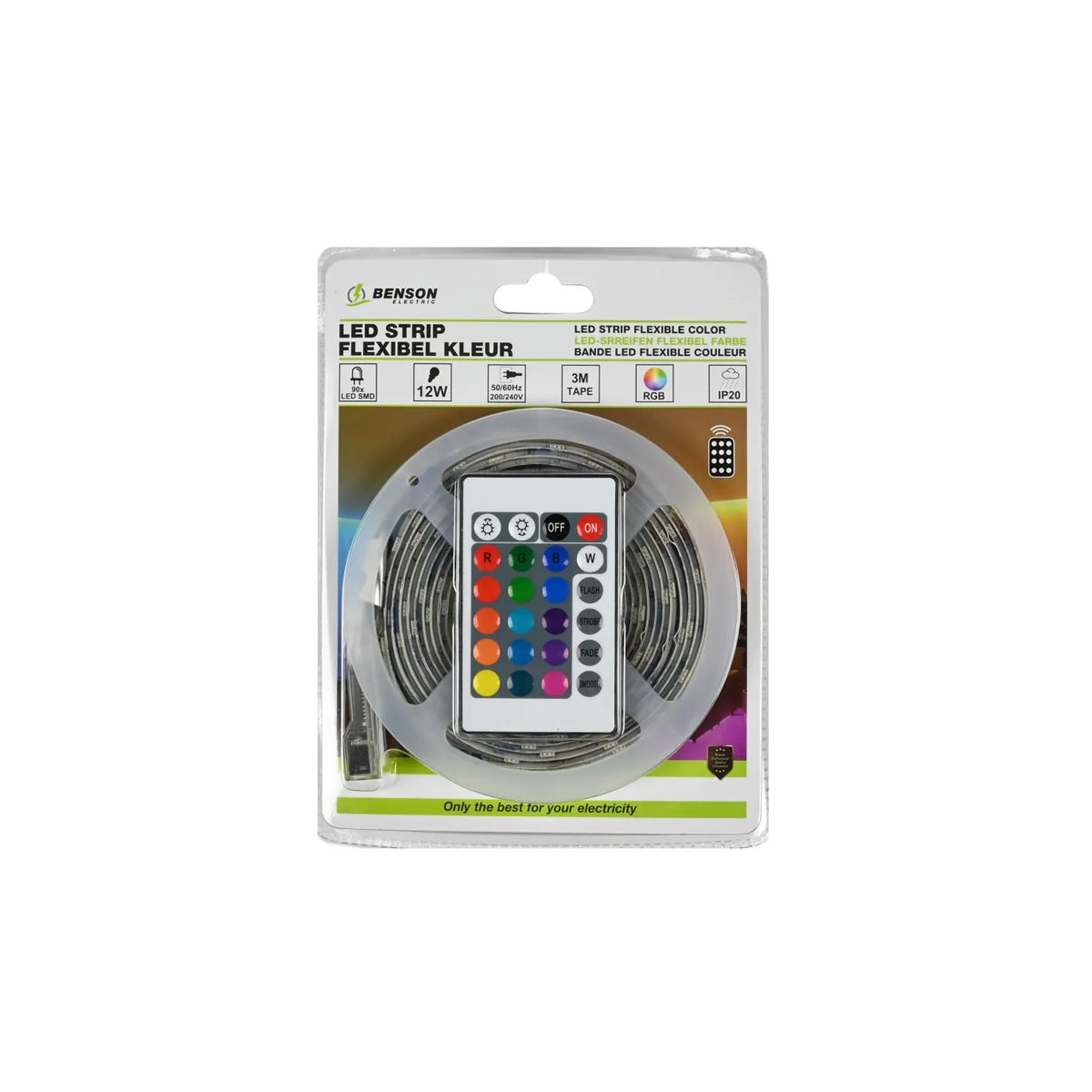 Benson Electric LED strip flexibel kleur 3 mtr
