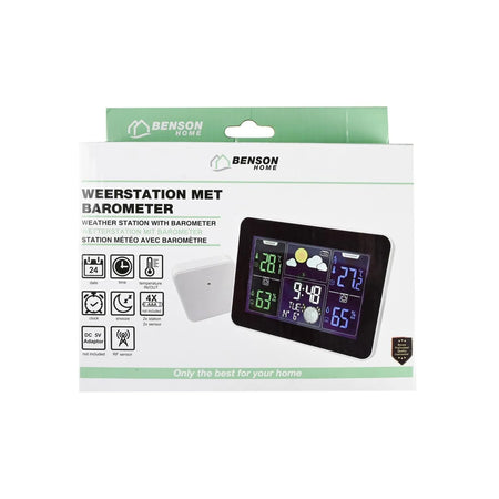 Benson Weerstation met barometer in-en outdoor