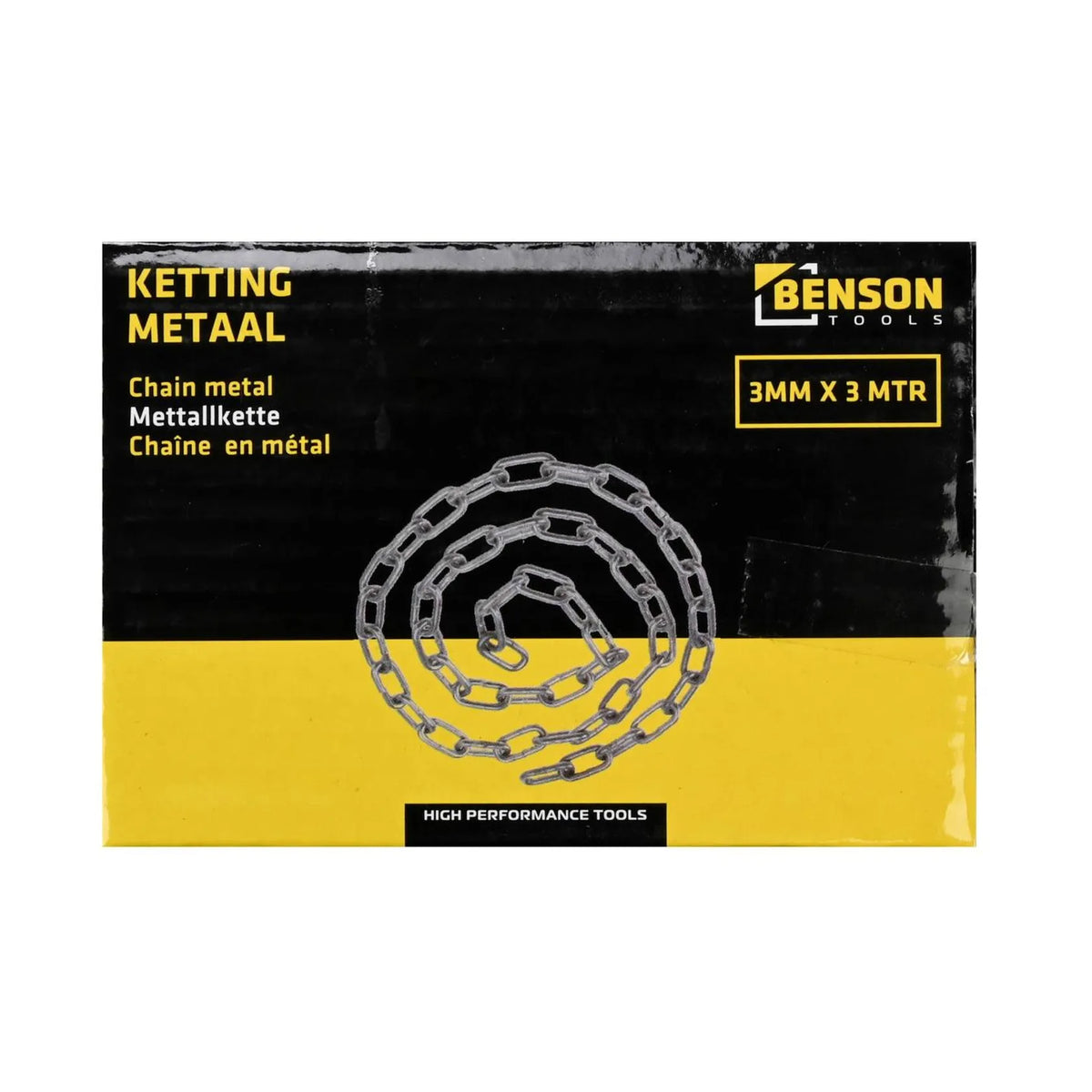 Benson Tools Ketting metaal 3 mm x 3 mtr