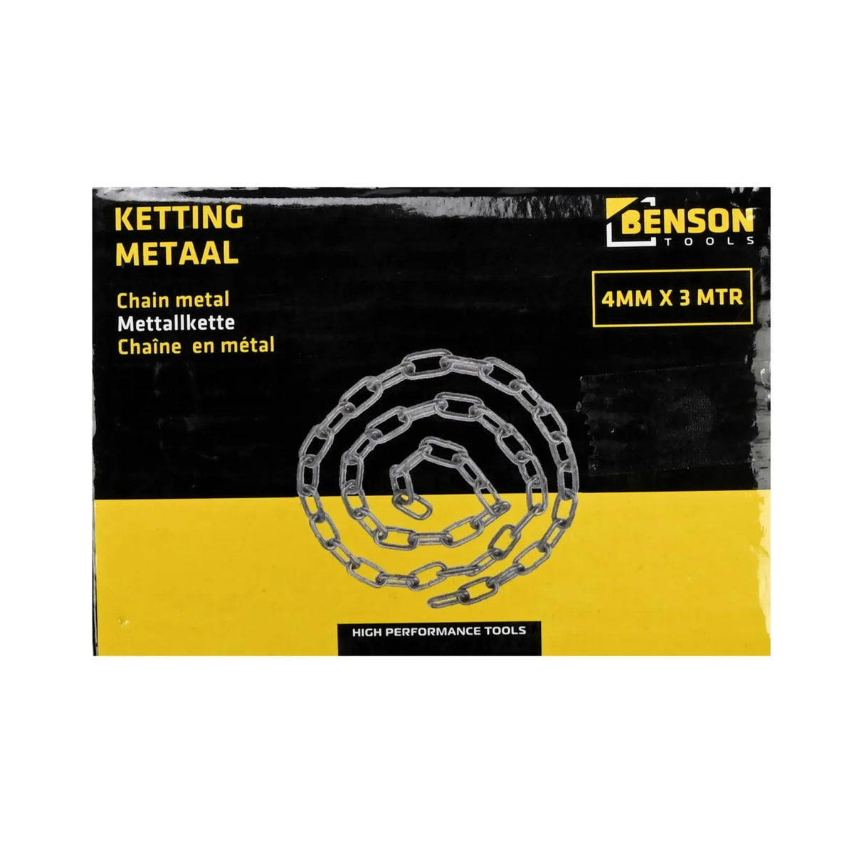 Benson Tools Ketting metaal 4 mm x 3 mtr